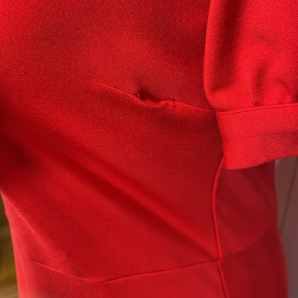 MODCLOTH Red Greet Me Sweetly A-Line Dress Size Medium Retro Bombshell Festival - Picture 2 of 7